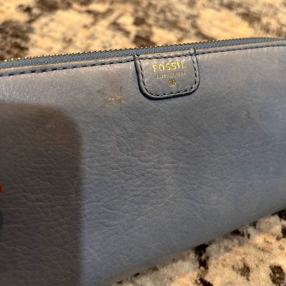 Fossil Emma / Evelyn Light Blue Leather Wallet - Picture 4 of 8